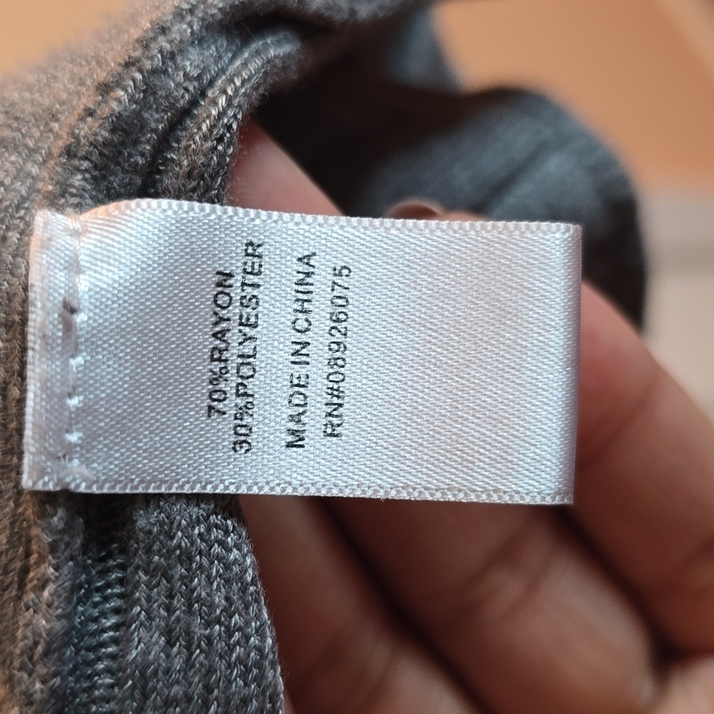 Gray Ribbed Open Cardigan - Picture 4 of 5